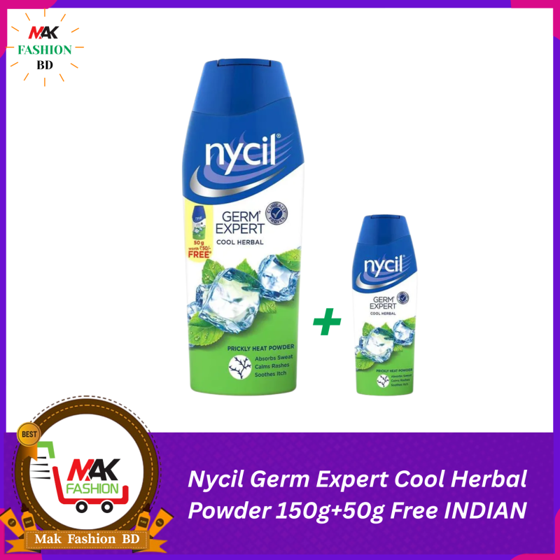 Nycil Germ Expert Cool Herbal Prickly Heat Powder 150g+60g Free ...